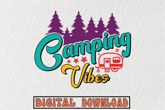 Camping Vibes Svg for Embroidery Projects
