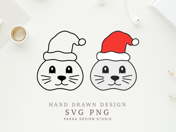 Cute Bunny Face Christmas Hat Svg Design Review