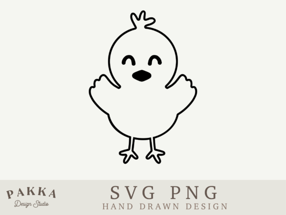 Easter Chick Svg Chick Outline for Embroidery Projects