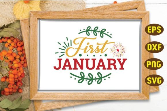 First January Svg for Embroidery Projects