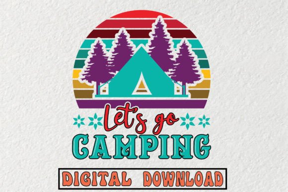 Let's Go Camping SVG for Embroidery Projects