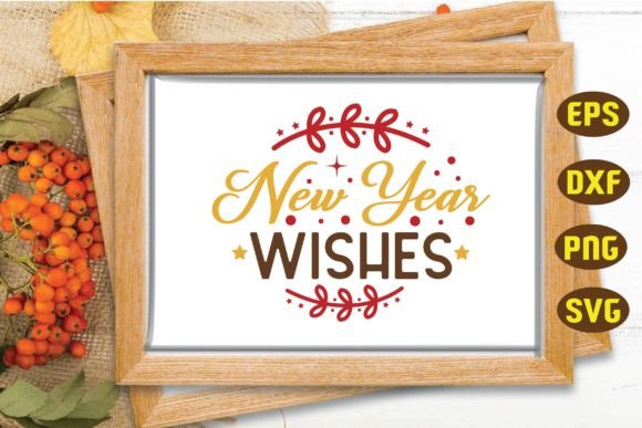 New Year Wishes Svg for Embroidery Projects